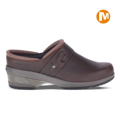 Merrell Valetta PRO Slide Sicherheitsschuhe Damen Schokolade [DE-SHQTF]